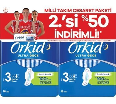 Orkid Ultra İnce 18'li Hijyenik Ped 2 Adet