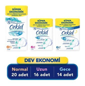 Orkid Ultra Ekstra Hassas İnce 50'li Hijyenik Ped 3 Adet