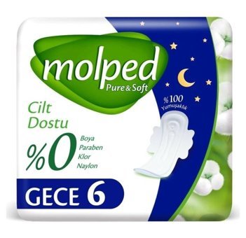 Molped Pure & Soft İnce 6'lı Hijyenik Ped 1 Adet