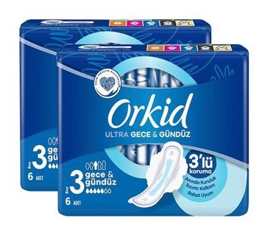 Orkid Ultra İnce 6'lı Hijyenik Ped 2 Adet