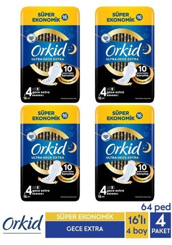 Orkid Ultra İnce 16'lı Hijyenik Ped 4 Adet