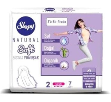 Sleepy Natural Soft Organik İnce 7'li Hijyenik Ped 1 Adet