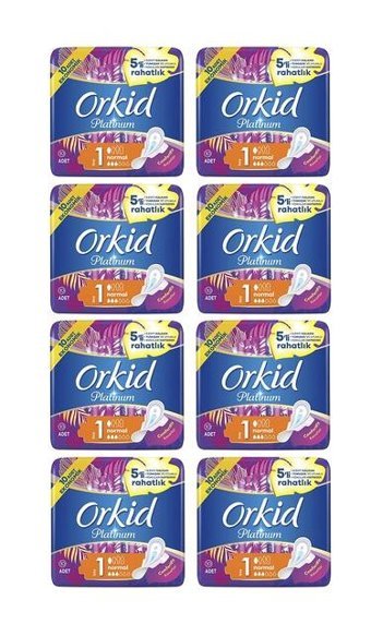 Orkid Platinum İnce 10'lu Hijyenik Ped 8 Adet