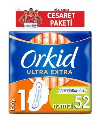Orkid Milli Takım Cesaret Paketi İnce 52'li Hijyenik Ped 1 Adet