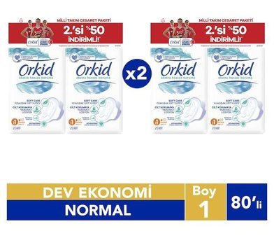 Orkid Ekstra Hassas Cesaret İnce 20'li Hijyenik Ped 4 Adet