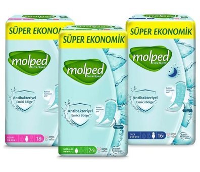 Molped Extra Hijyen İnce 58'li Hijyenik Ped 3 Adet