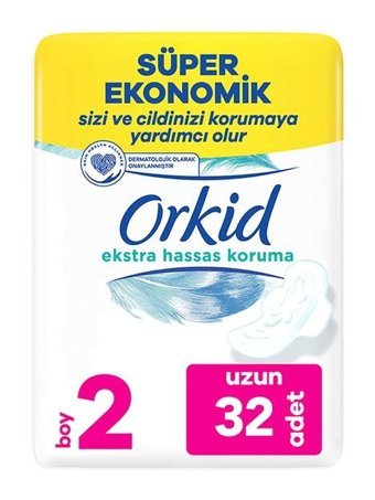 Orkid Ekstra Hassas Cesaret İnce 32'li Hijyenik Ped 1 Adet