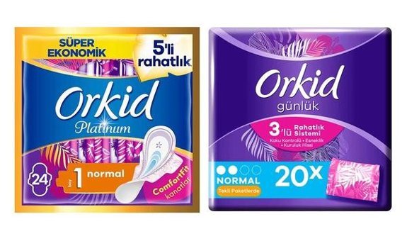 Orkid Platinum İnce 22'li Hijyenik Ped 2 Adet
