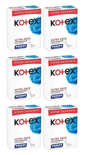 Kotex Ultra Quadro Süper İnce 16'lı Hijyenik Ped 6 Adet