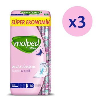 Molped Ultra İnce 16'lı Hijyenik Ped 3 Adet