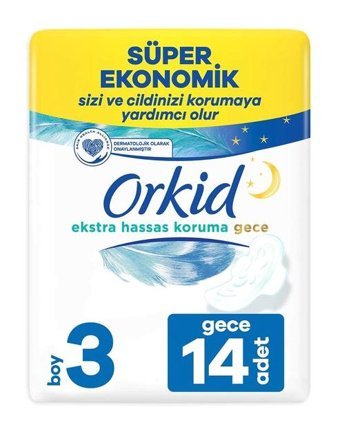 Orkid Ekstra Hassas Koruma İnce 14'lü Hijyenik Ped 1 Adet