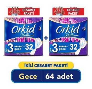 Orkid Platinum İnce 32'li Hijyenik Ped 2 Adet