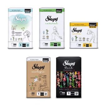 Sleepy Premium Plus Organik İnce Antialerjik 106'lı Hijyenik Ped 5 Adet