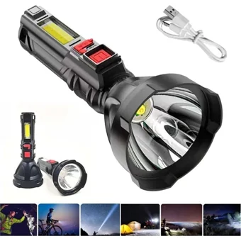 Gold Silver Gs-830 Dinamolu Basmalı Led Şarjlı El Feneri