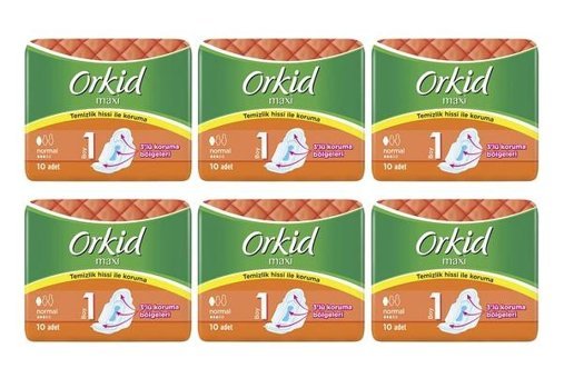 Orkid İnce 10'lu Hijyenik Ped 6 Adet