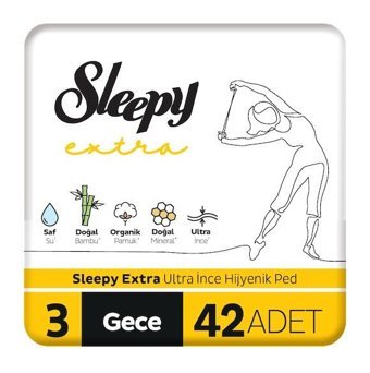 Sleepy Extra Organik Ultra İnce Antialerjik 42'li Hijyenik Ped 1 Adet