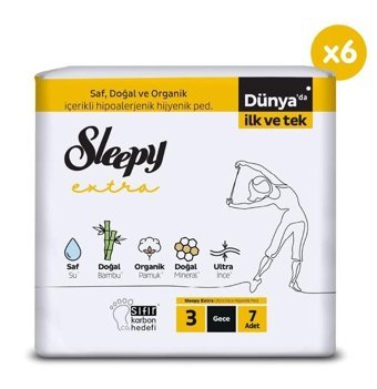 Sleepy Extra Organik Ultra İnce Antialerjik 42'li Hijyenik Ped 1 Adet