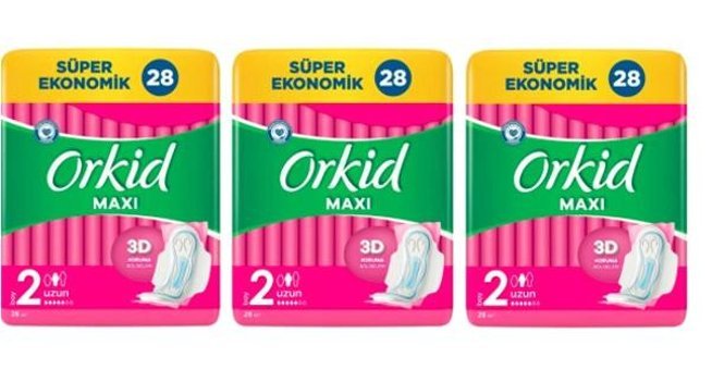 Orkid Maxi İnce 28'li Hijyenik Ped 3 Adet