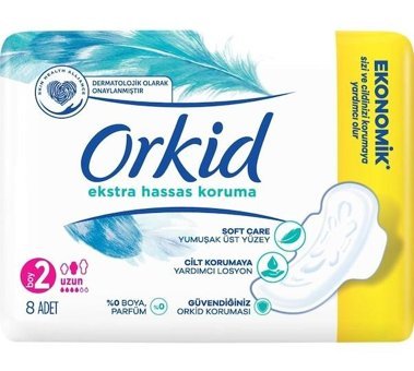Orkid Ekstra Hassas Koruma İnce 8'li Hijyenik Ped 1 Adet
