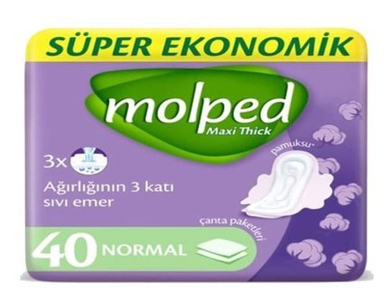 Molped Maxi Thick Kalın 40'lı Hijyenik Ped 1 Adet