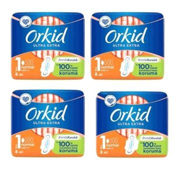 Orkid Ultra İnce 8'li Hijyenik Ped 4 Adet