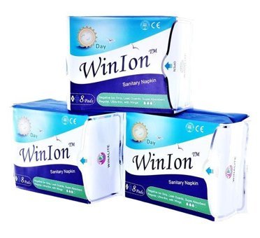 Winion Negatif İyonlu Anion İnce 8'li Hijyenik Ped 3 Adet