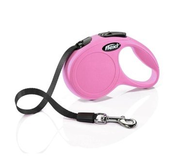 Flexi New Classic 3 m Makaralı Boyun Köpek Tasması Pembe