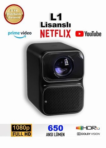 Wanbo FHD Mini Linux Wifi 650 ANSI Taşınabilir LED Projeksiyon Cihazı