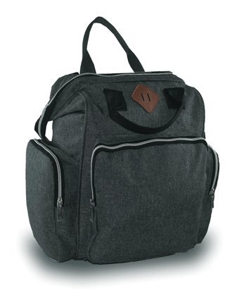 Bagorama Mom Su Geçirmez Fermuarlı Polyester Bebek Sırt Çantası Siyah