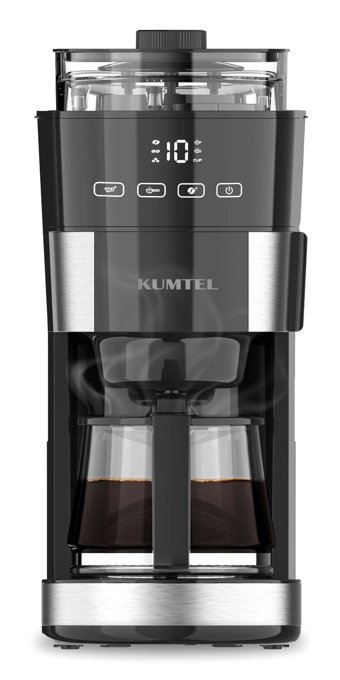 Kumtel HCFM-02 Zaman Ayarlı Metal Filtreli 1.25 lt Hazneli Akıllı Siyah Filtre Kahve Makinesi