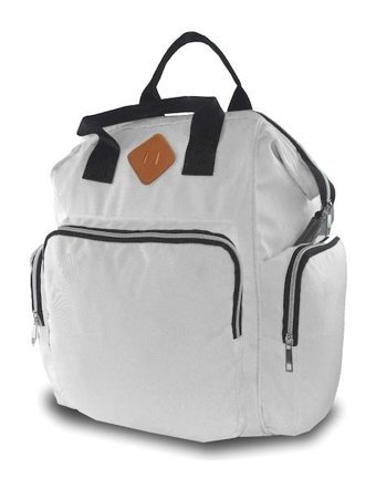 Bagorama Mom Fermuarlı Polyester Bebek Omuz Çantası Açık Gri