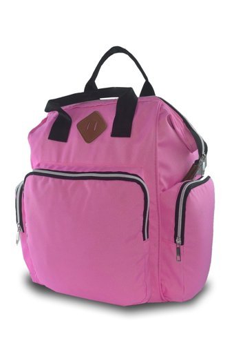 Bagorama Mom Fermuarlı Polyester Bebek Sırt Çantası Pembe