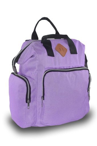 Bagorama Mom Fermuarlı Polyester Bebek Sırt Çantası Lila