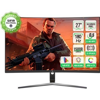 Gamepower Vivid T50 180 Hz 0.5 ms 27 inç FHD Curved VA HDMI 1920 x 1080 px LED Oyuncu Monitör