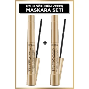 L'oréal Paris Telescopic Hacim Veren Siyah Maskara 2'li Set