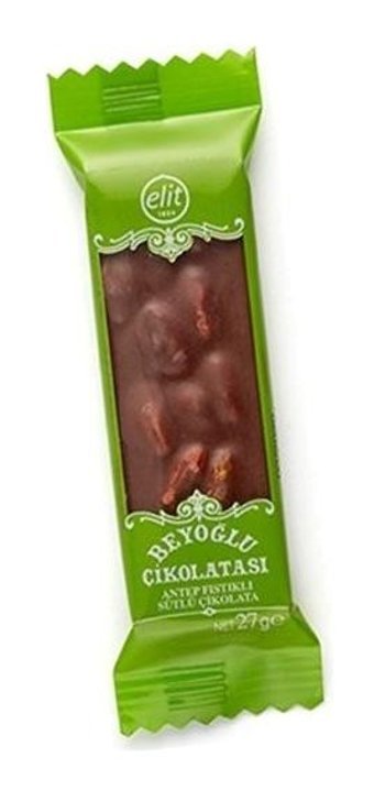 Elit Beyoğlu Antep Fıstıklı Sütlü Çikolata 4x27 gr