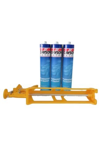 Dayson Plastik Silikon Tabancası Sarı + Beyaz Mastik 3 Adet