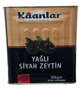 Kaanlar Tuzlu Sele Siyah Zeytin Teneke 10 kg