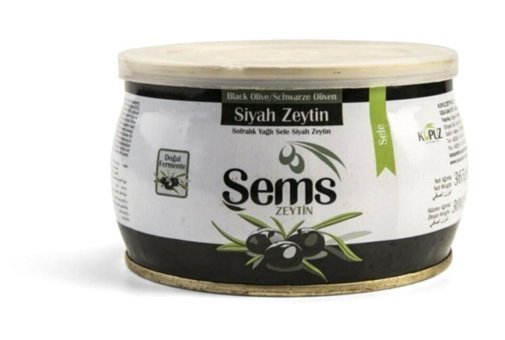 Şems Tuzlu Sele Siyah Zeytin Teneke 300 gr