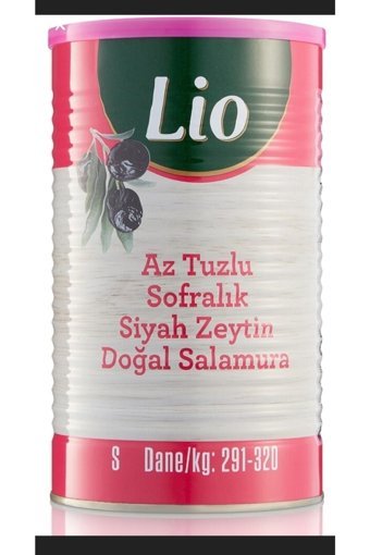 Lio Az Tuzlu Salamura Siyah Zeytin Teneke 800 gr