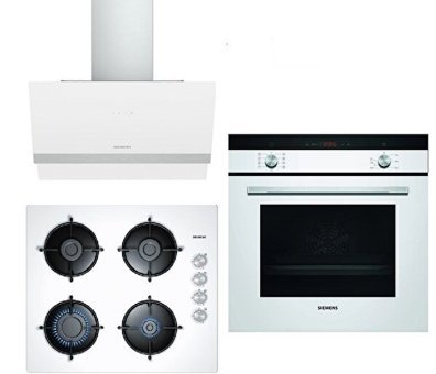 Siemens HB214FBW0T-EO6C2PB11O-LC65KAJ20T Doğalgazlı Cam Set Üstü Davlumbaz 3'lü Ankastre Set Beyaz