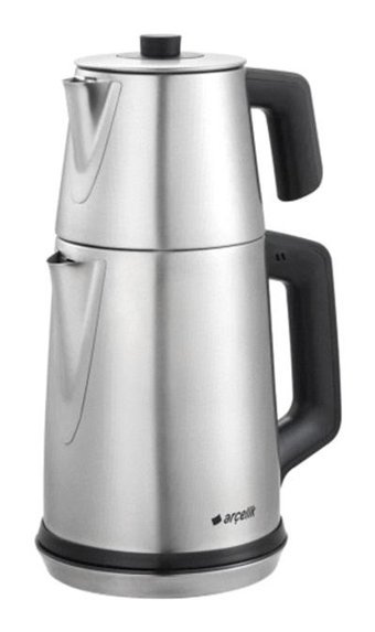 Arçelik K 3293 IN Çelik Demlikli 1650 W Çelik İnox Vintage Çay Makinesi