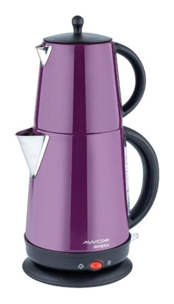 Awox Demplus Çelik Demlikli 2200 W Çelik Beyaz Vintage Çay Makinesi