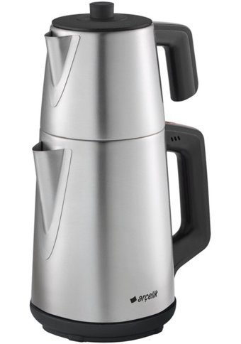 Arçelik CM 6342 IN Çelik Demlikli 1650 W Çelik İnox Vintage Çay Makinesi