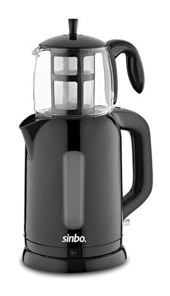 Sinbo STM-5830 Çelik Demlikli 1800 W Çelik Siyah Vintage Çay Makinesi