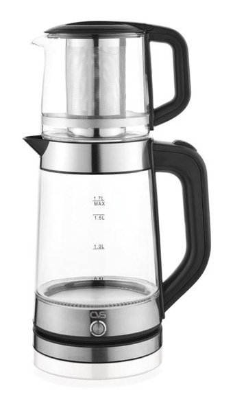 Cvs DN 1544 Cam Demlikli 1500 W Işıklı Cam Şeffaf Vintage Çay Makinesi