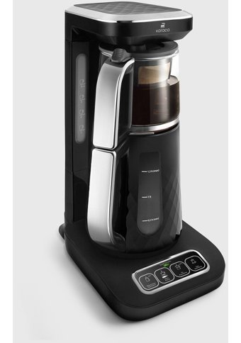 Karaca Robotea Pro Quartz Konuşan Otomatik Cam Demlikli 2500 W Çelik Rose Gold - Siyah Vintage Çay Makinesi