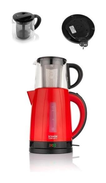 Schafer Optimal Plus Cam Demlikli 1800 W Plastik Krem Vintage Çay Makinesi