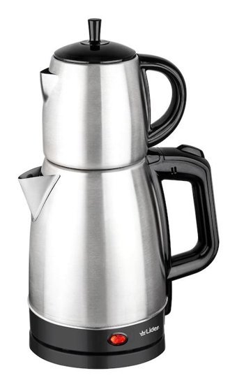 Lider LTM-310 Çelik Demlikli 1600 W Çelik İnox Vintage Çay Makinesi
