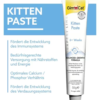 Gimcat Kitten Paste Multivitamin Gelişim Destekleyici Yavru Kedi Vitamini Macun 50 gr